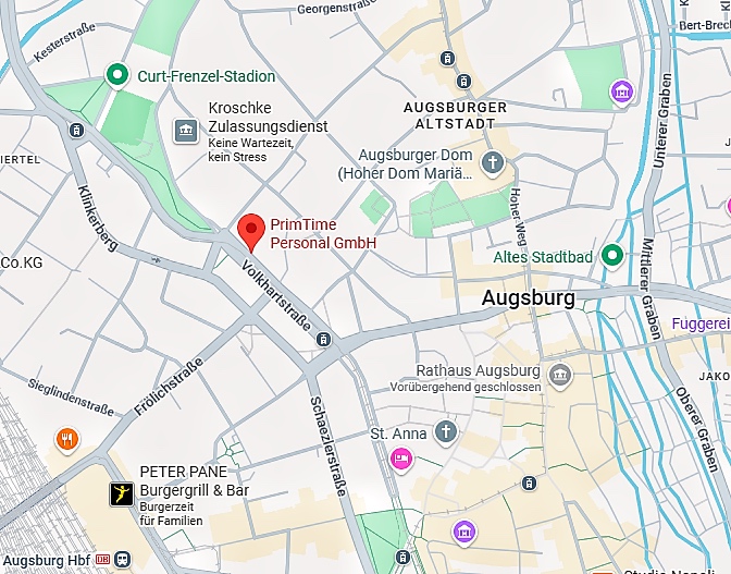 Unser Standort - PrimTime Personal Augsburg Innenstadt
